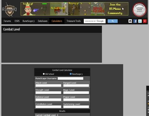 runehq combat calculator.